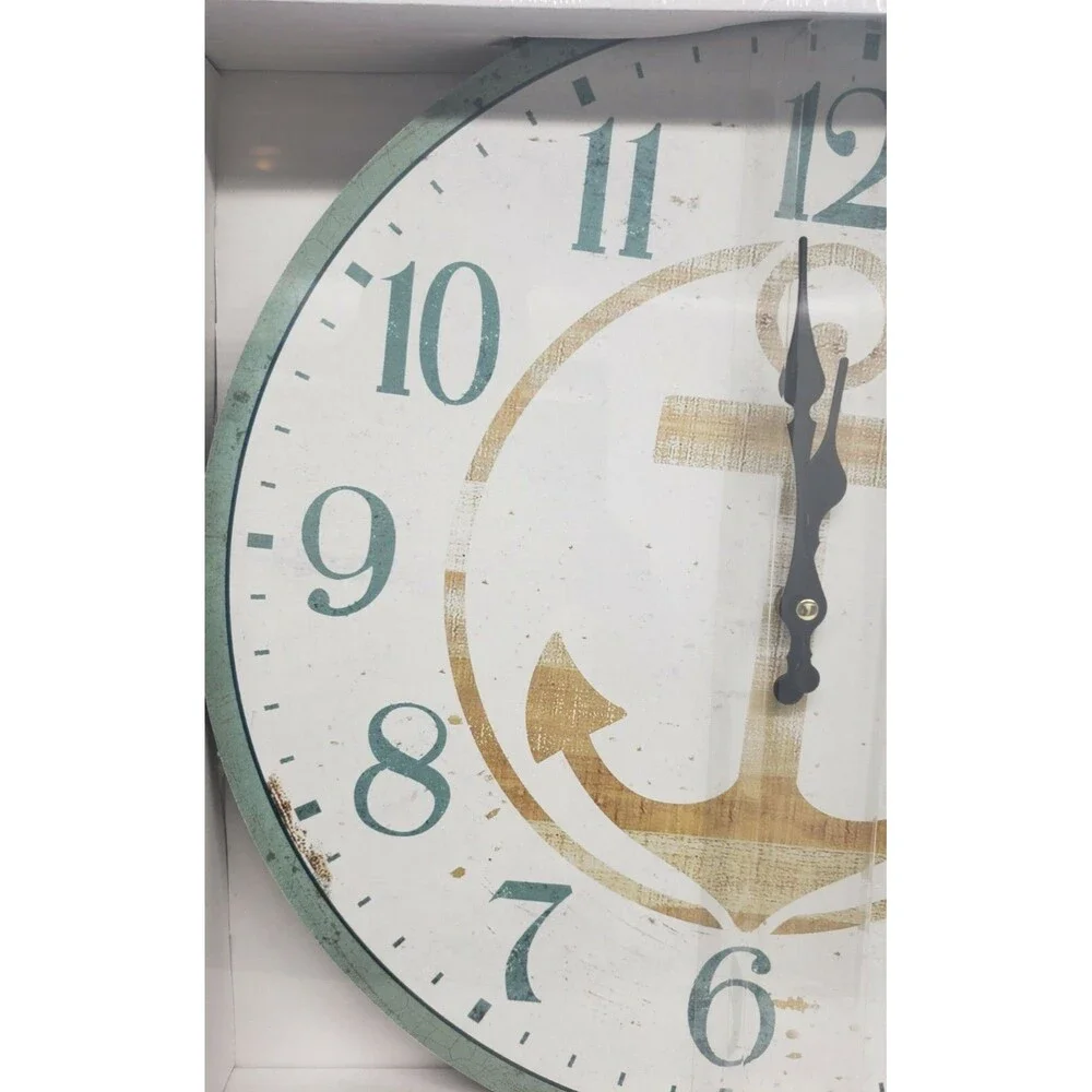 Round Wooden Kitchen Wall Decorative Clock, 12